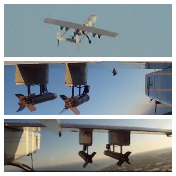 Footage released by Hamas apparently showing 'armed' drone. Source: Twitter