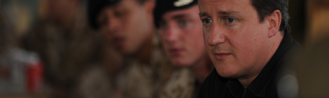 Prime Minister David Cameron visits British troops in South Afghanistan, 10 June 2010. Source: No. 10 (Flickr)
