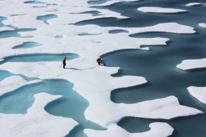 Science team in the Arctic Sea. Image by NASA Goddard Space Flight Center. 