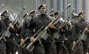 Mexican Special Forces with Barrett M82 sniper rifles.