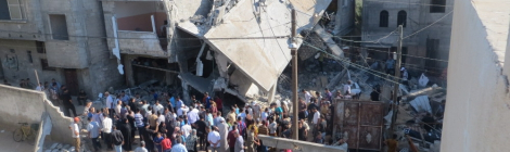 The home of the Kware' family, bombed by IDF forces. 8 civilians, including 6 minors, were killed. Gaza, 8 July, 2014. Source: B’Tselem