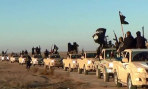 An image grab taken from a propaganda video by the Islamic State of Iraq and the Levant shows the group travelling through Iraq. Source: World News Online (Youtube with Creative Commons license)